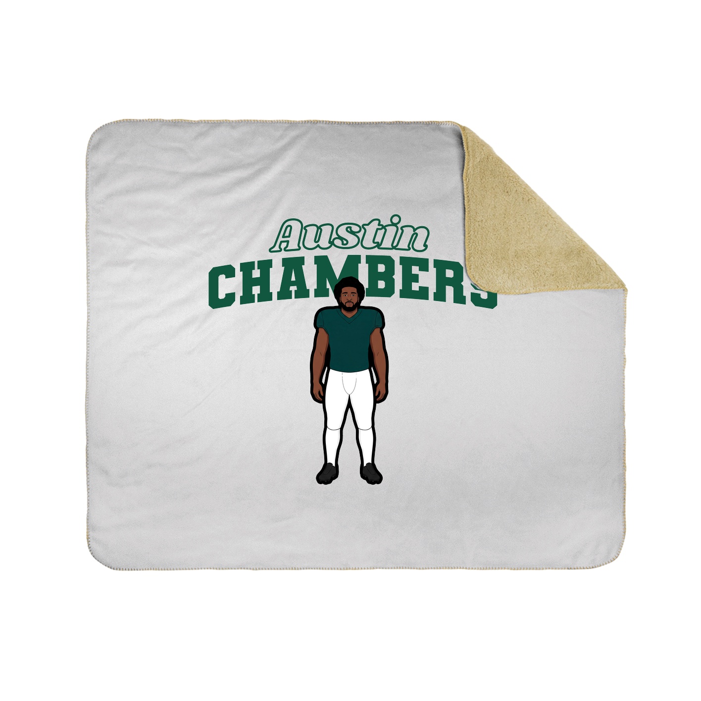 Throw Blanket — Name Arch in White