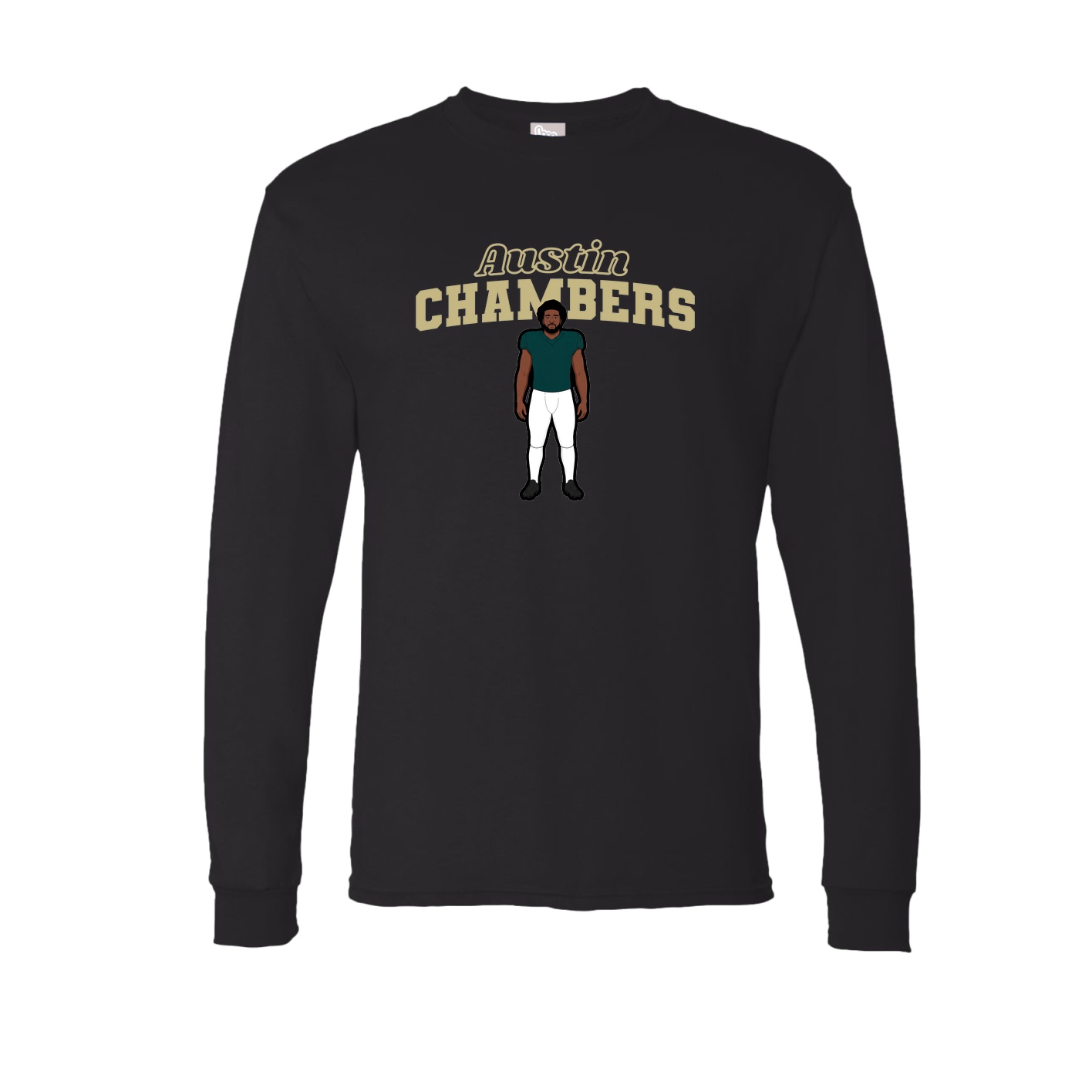 Long Sleeve Tee — Name Arch in Black