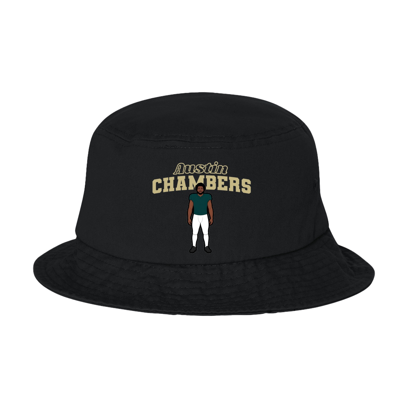 Bucket Cap — Name Arch in Black