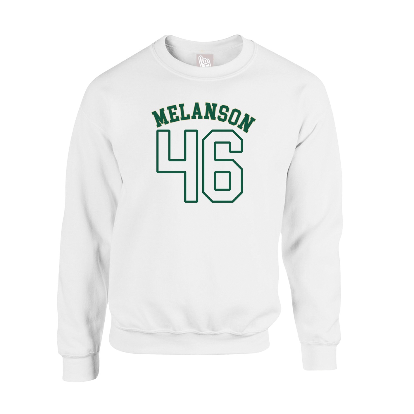 Fleece Crew — Shirsey Arch in White