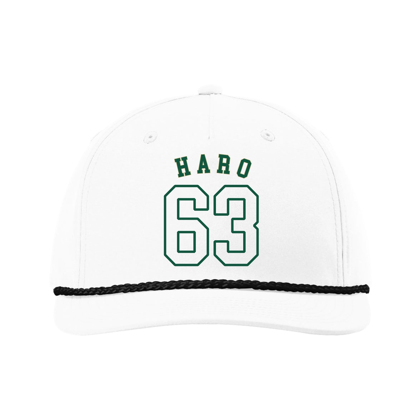 Five-Panel Classic Rope Cap — Shirsey Arch in White