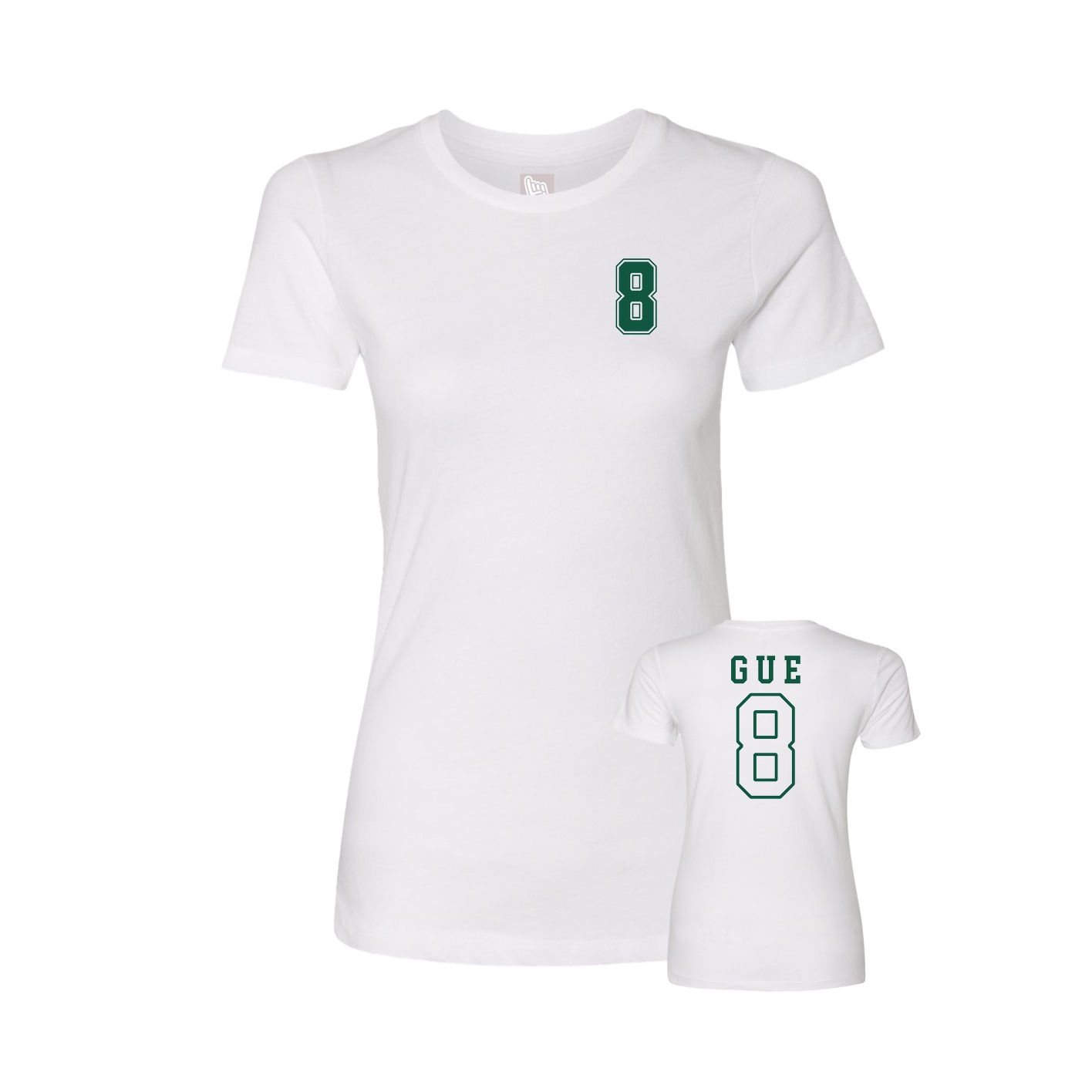 Womens Tee — Chest Back in White