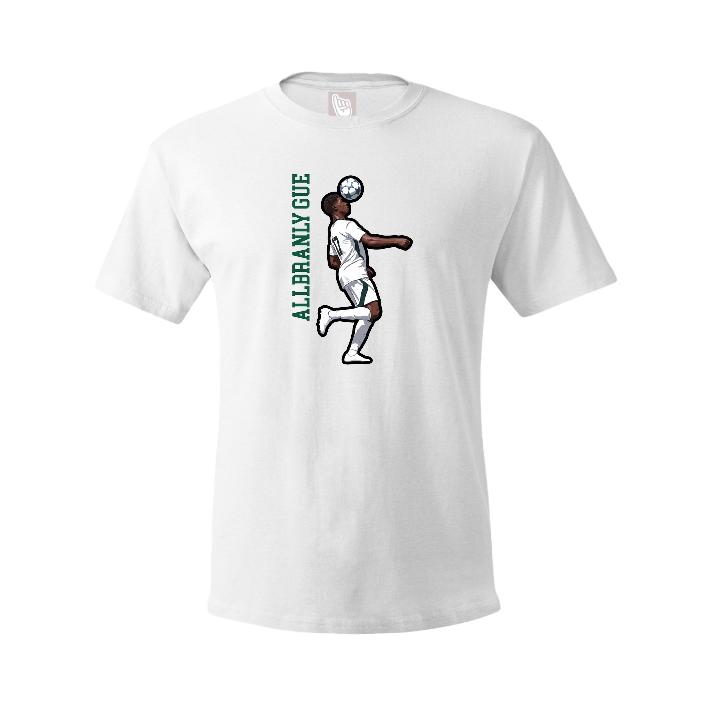 Tee — Name Vertical in White
