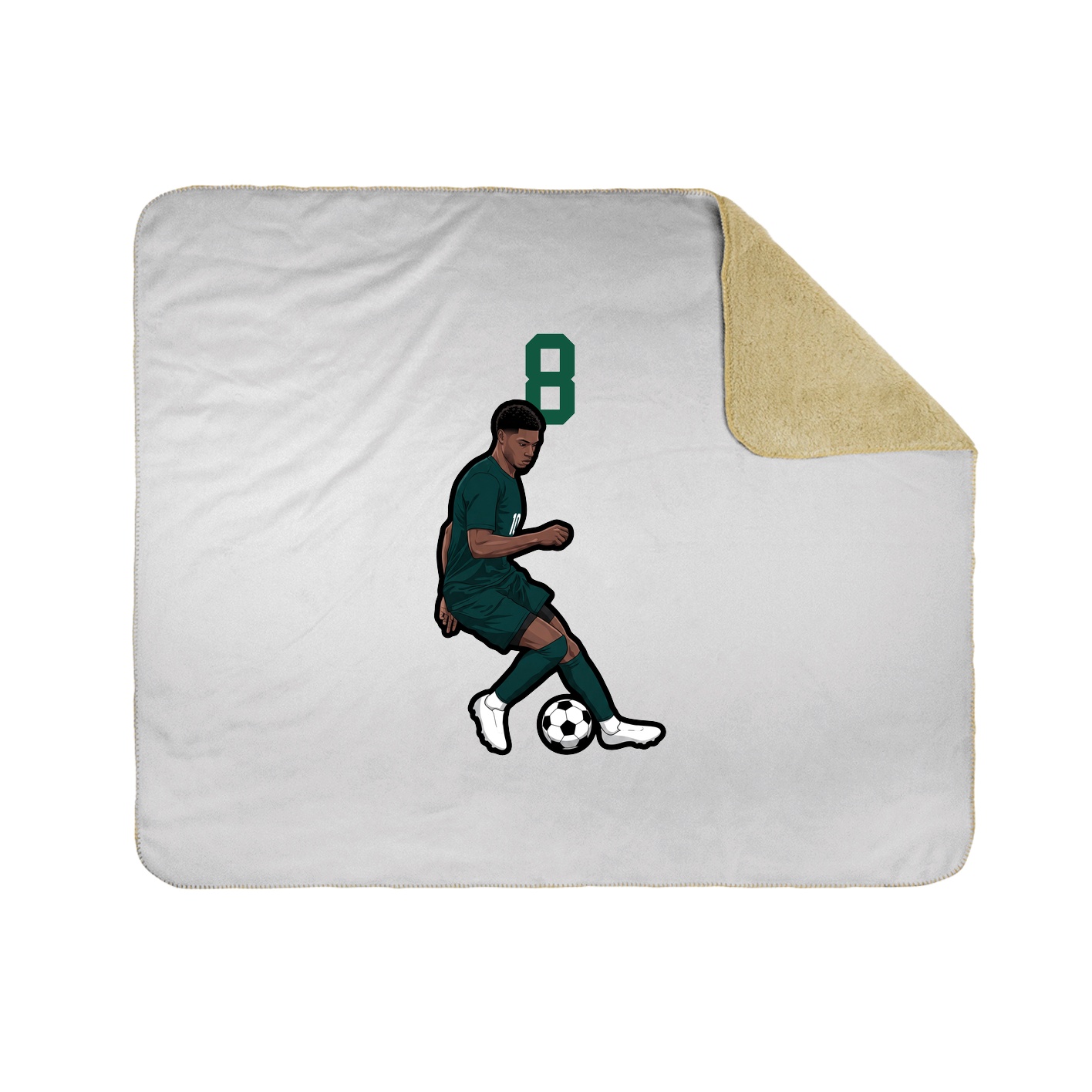 Throw Blanket — Number Top in White