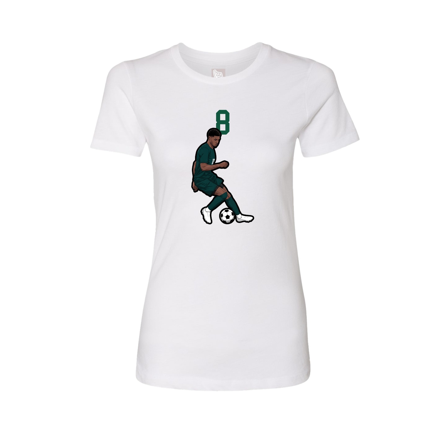 Womens Tee — Number Top in White