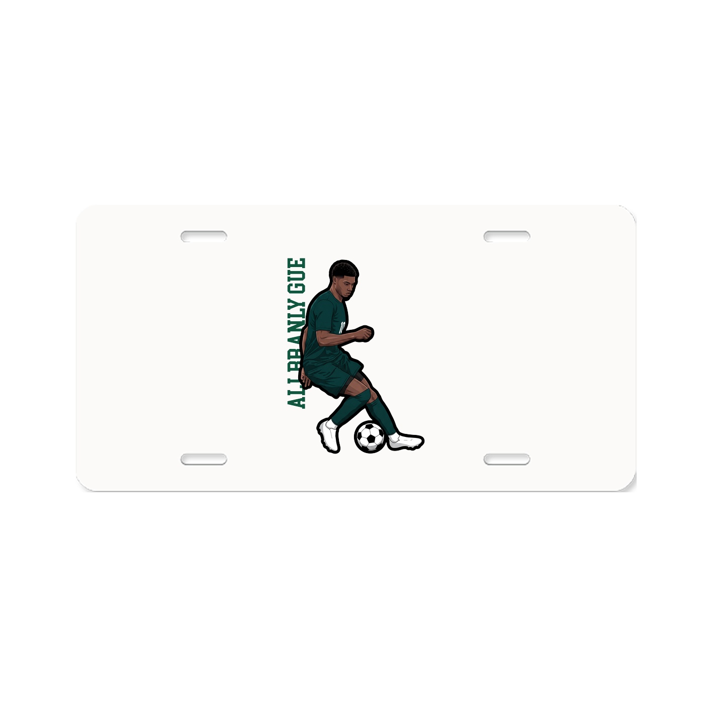 License Plate — Name Vertical in Classic