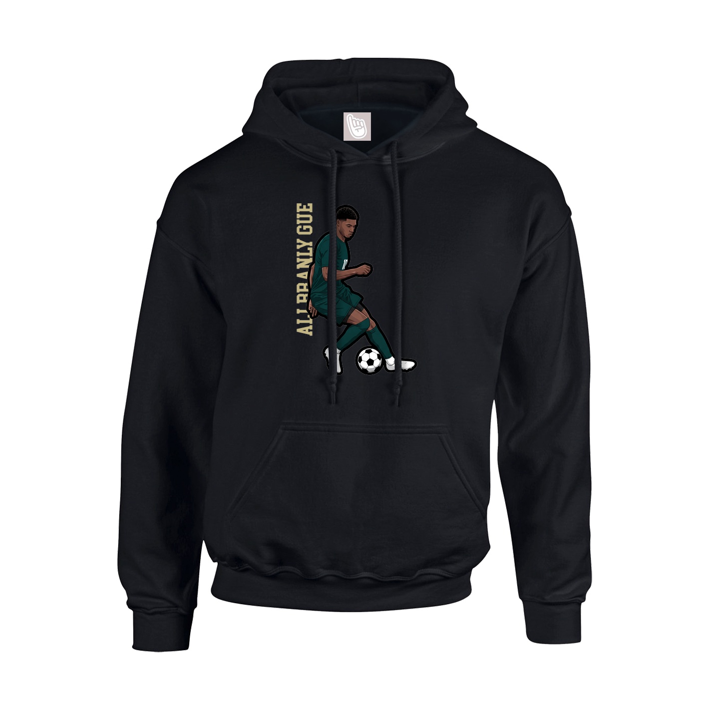 Hoodie — Name Vertical in Black