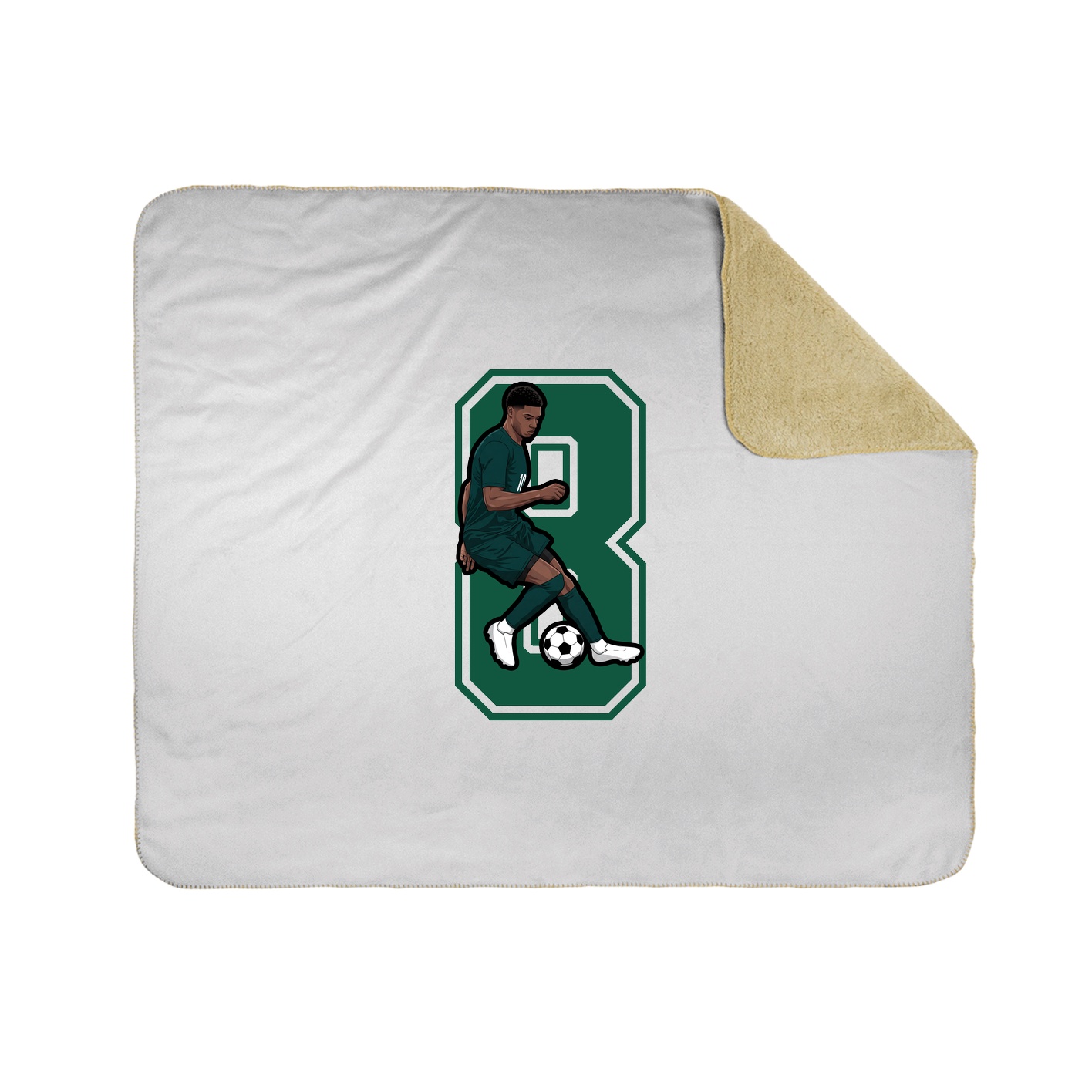 Throw Blanket — Number in White