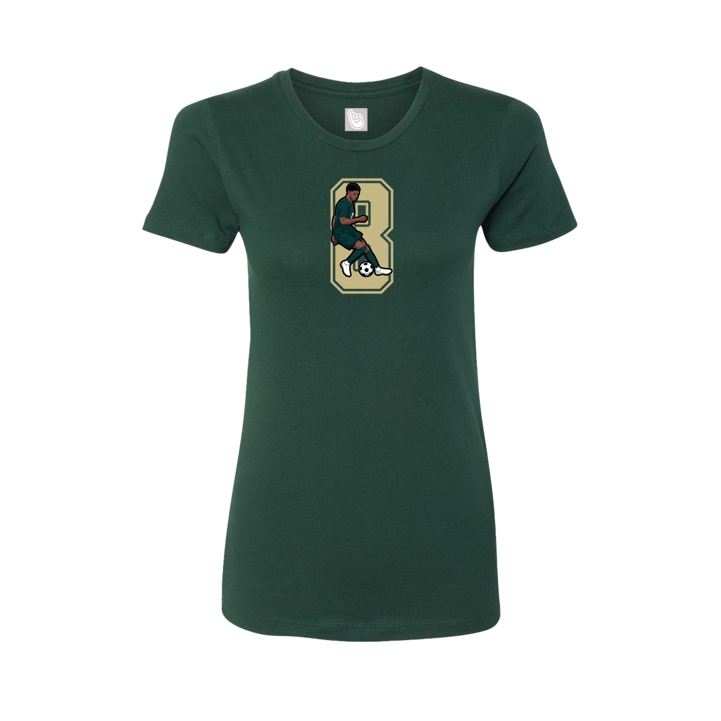 Womens Tee — Number in Green