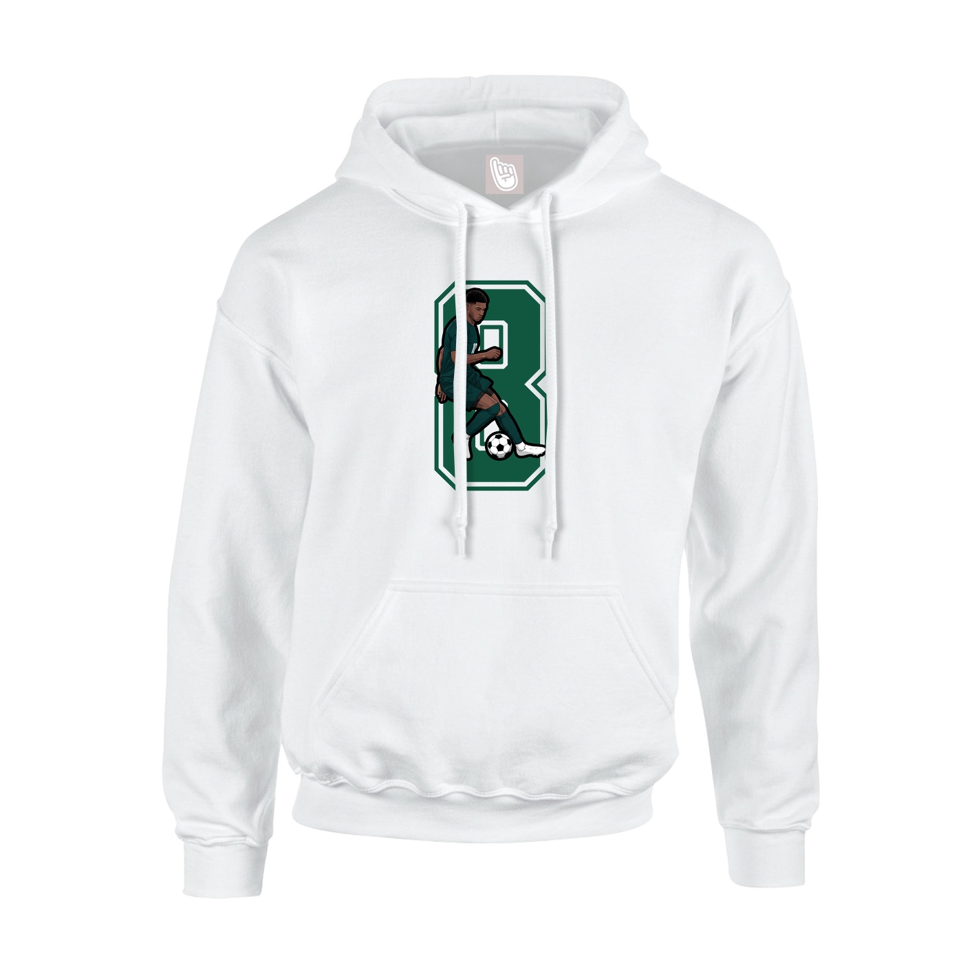Hoodie — Number in White