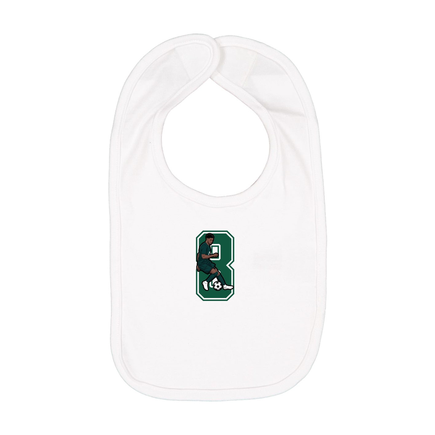 Infant Bib — Number in White