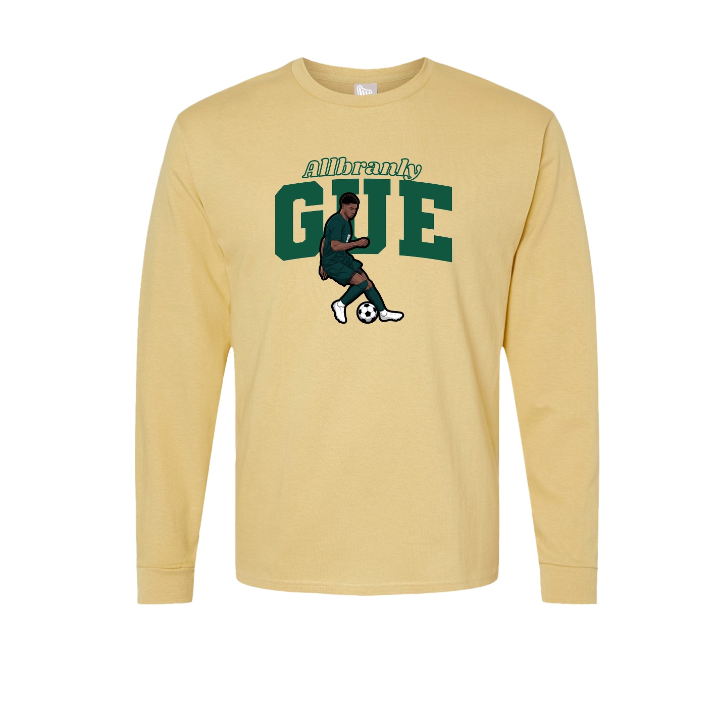 Long Sleeve Tee — Name Arch in Vegas Gold