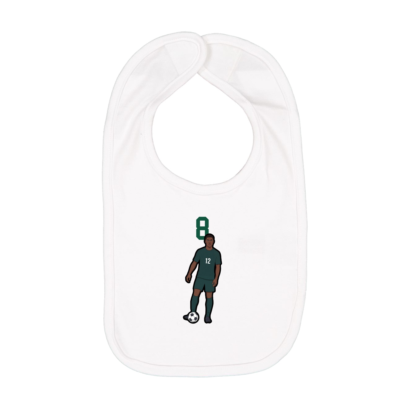 Infant Bib — Number Top in White