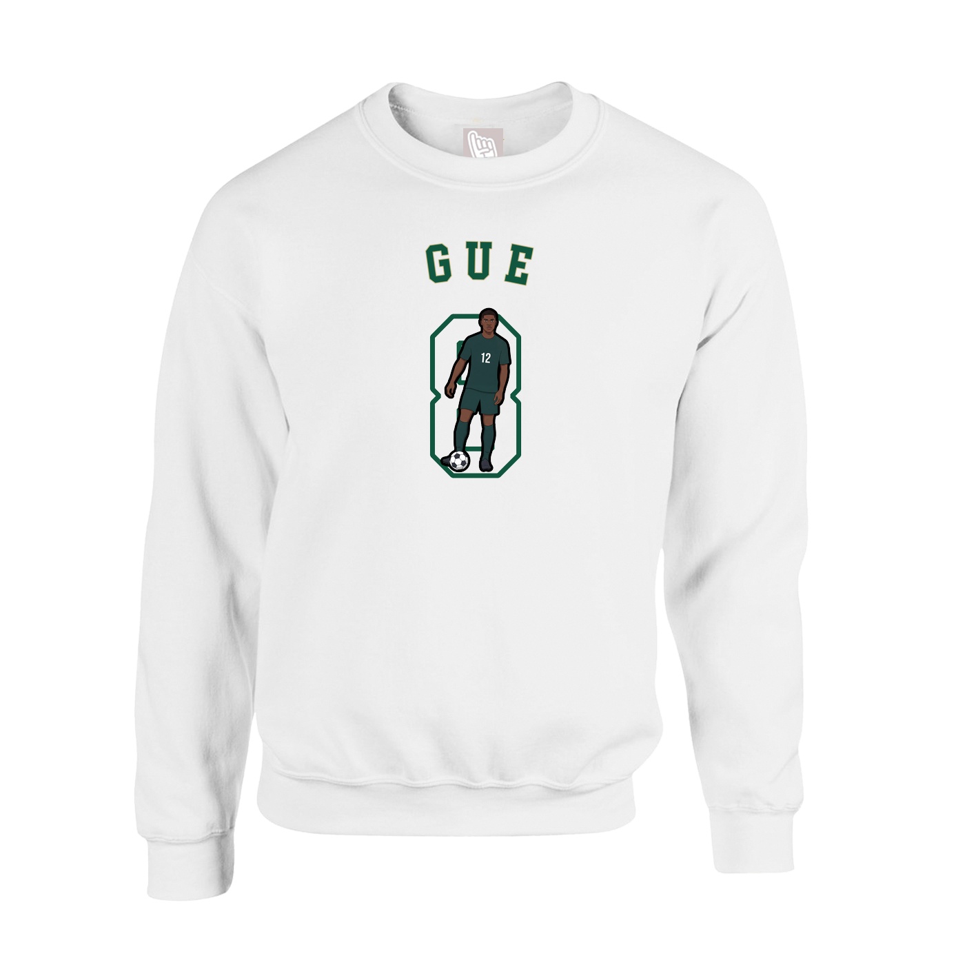 Fleece Crew — Shirsey Arch in White