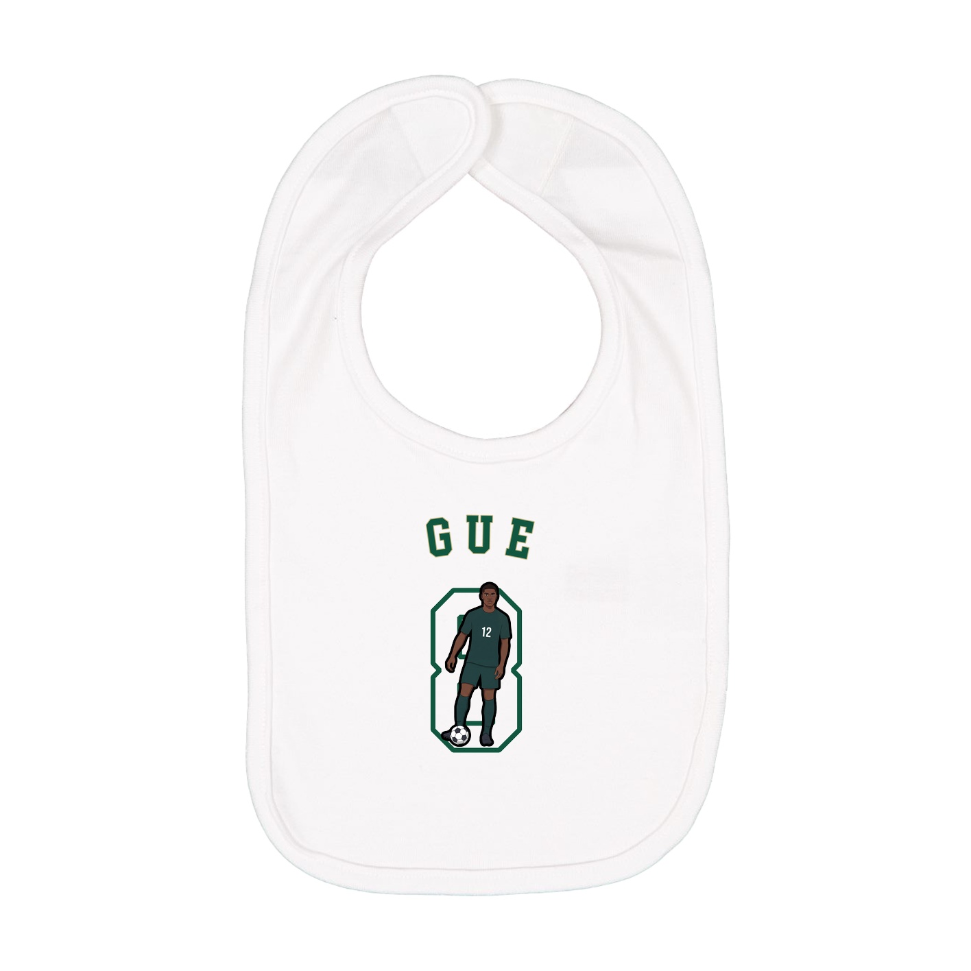 Infant Bib — Shirsey Arch in White