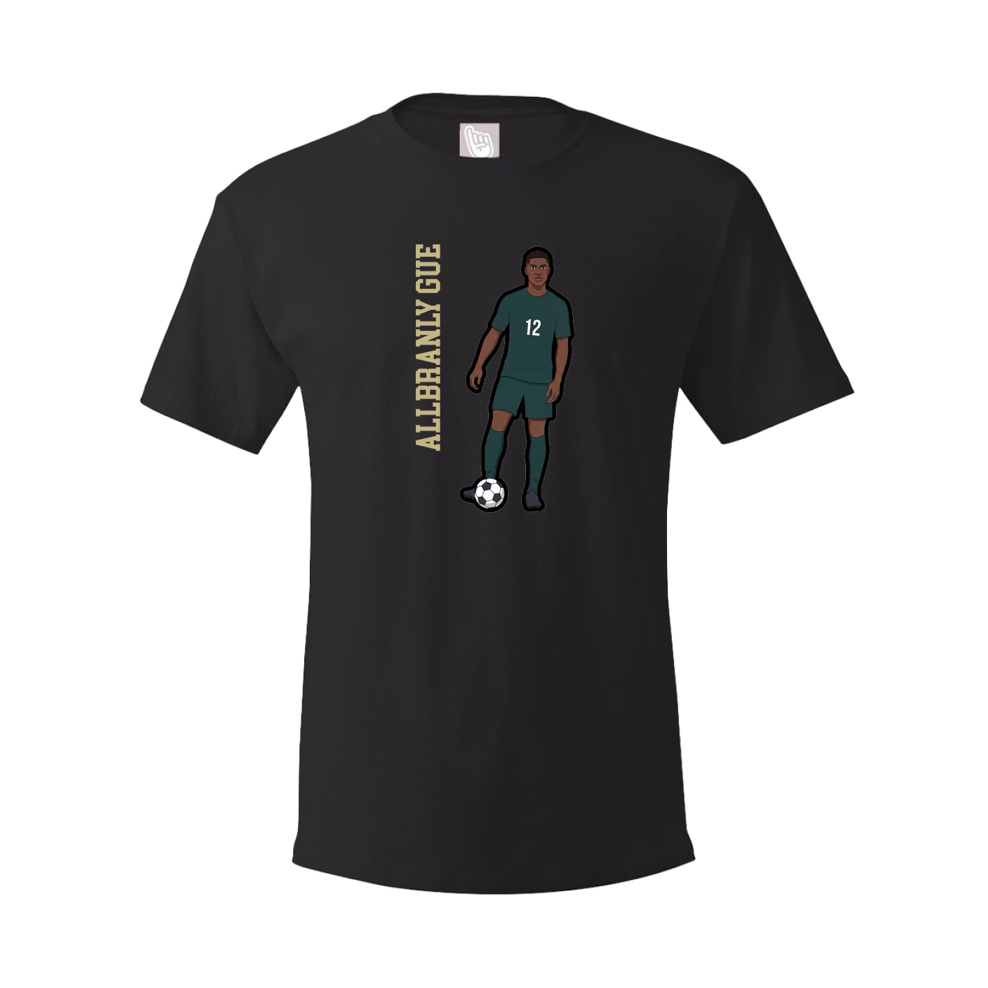 Youth Tee — Name Vertical in Black