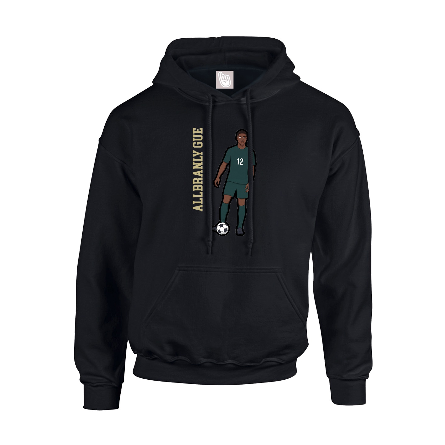 Youth Hoodie — Name Vertical in Black