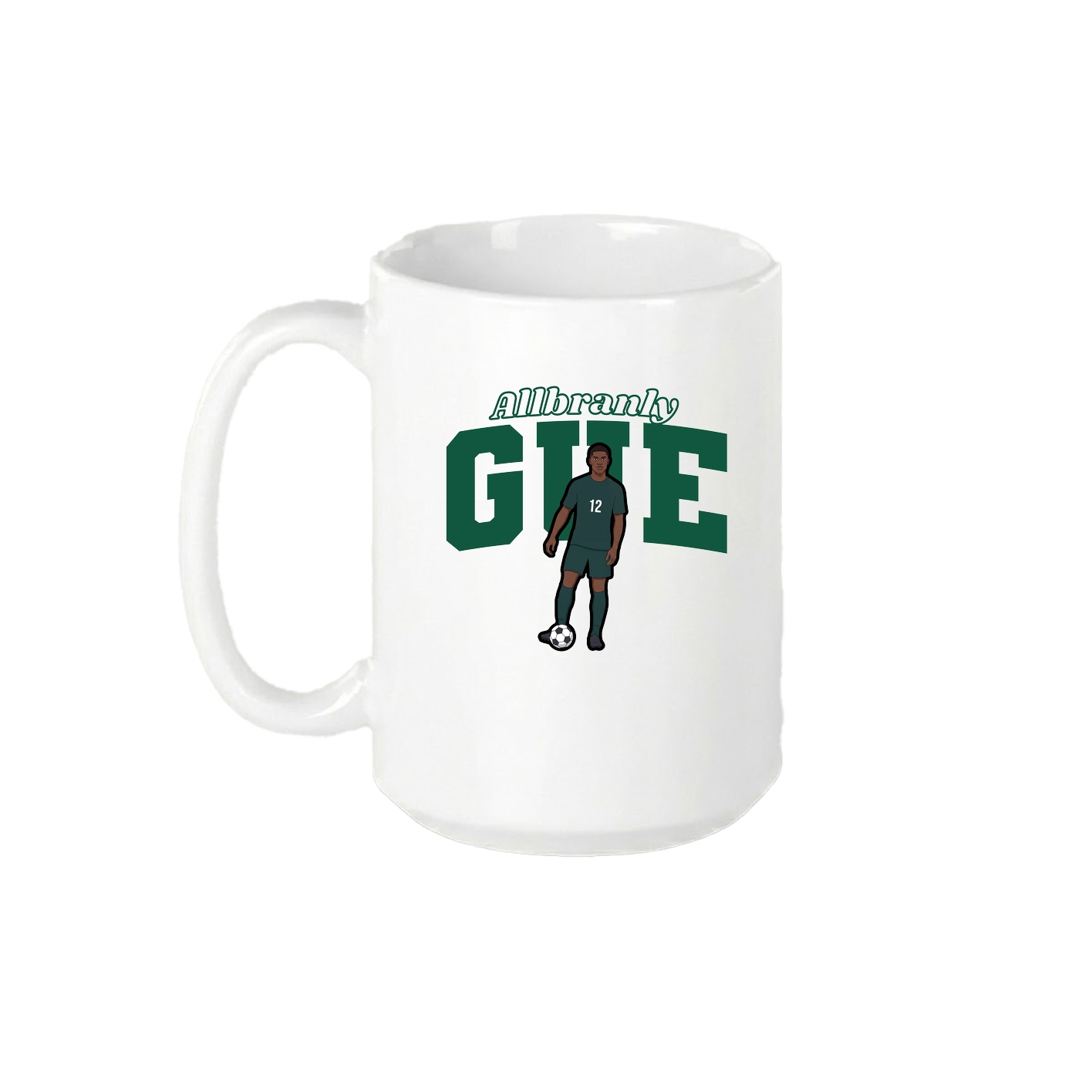 15oz Coffee Mug — Name Arch in White