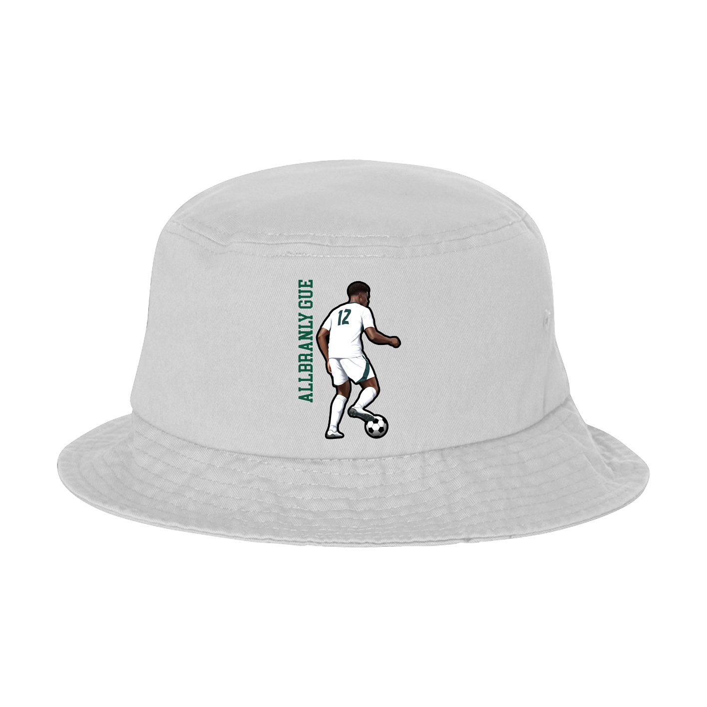 Bucket Cap — Name Vertical in White