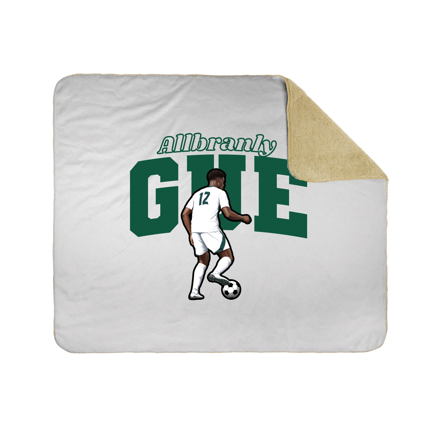 Throw Blanket — Name Arch in White
