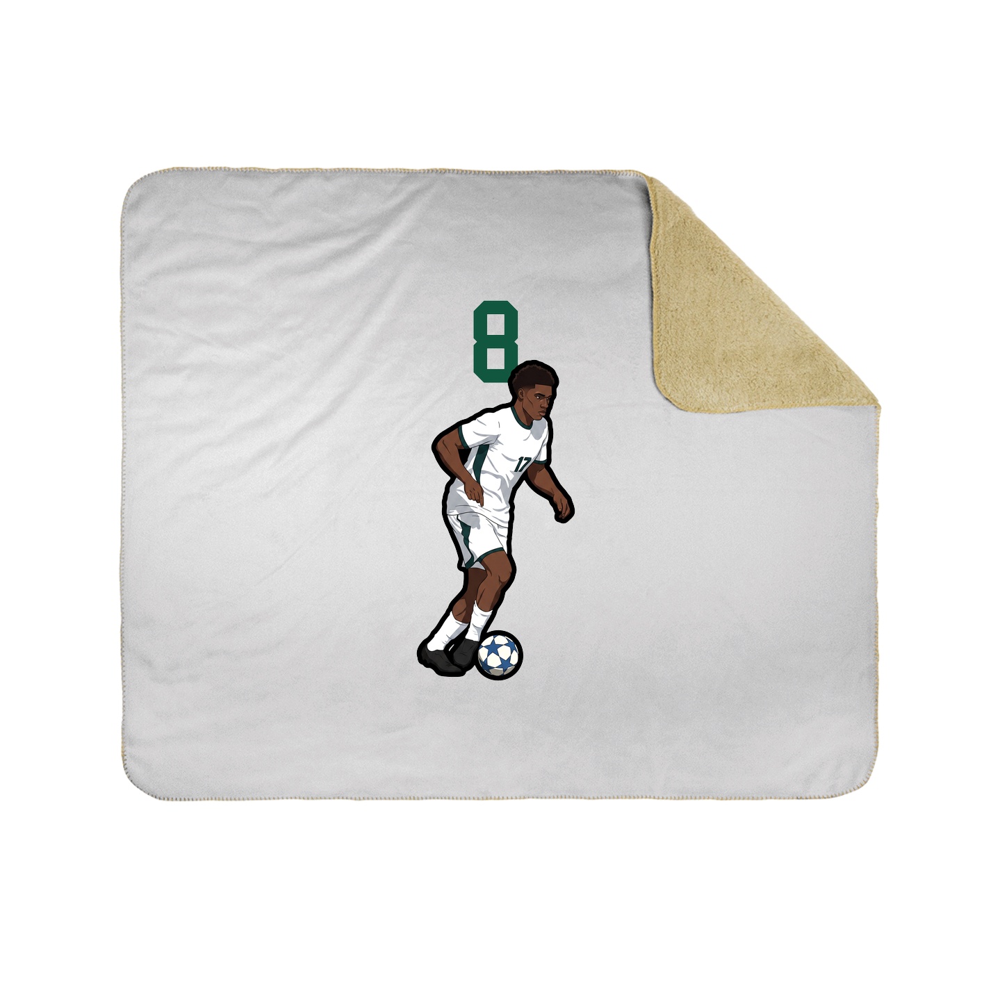 Throw Blanket — Number Top in White