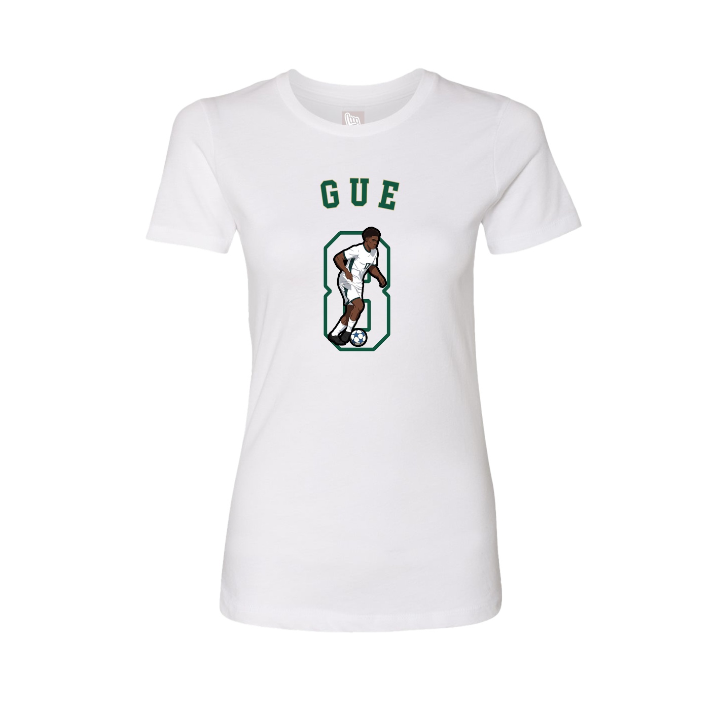 Fitted Women's Tee — Shirsey Arch in White