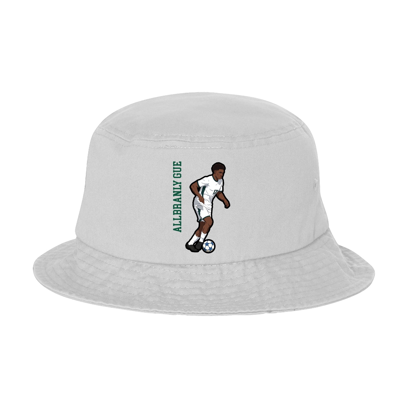 Bucket Cap — Name Vertical in White