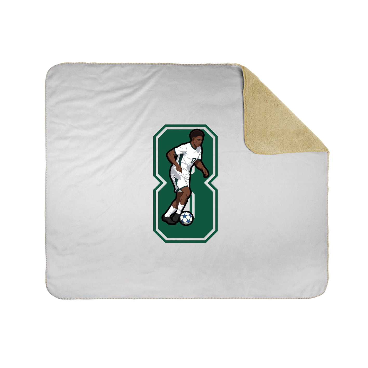 Throw Blanket — Number in White