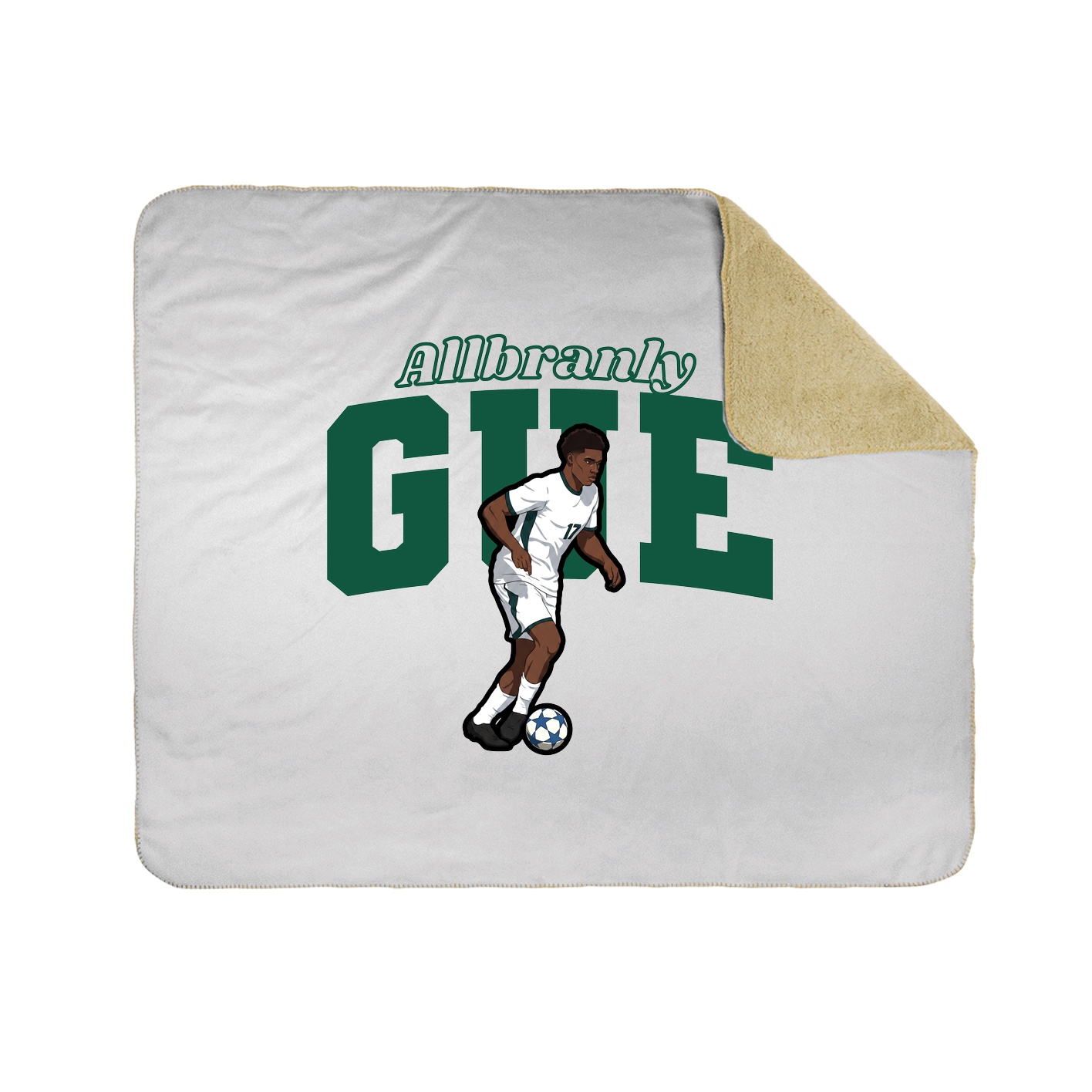 Throw Blanket — Name Arch in White