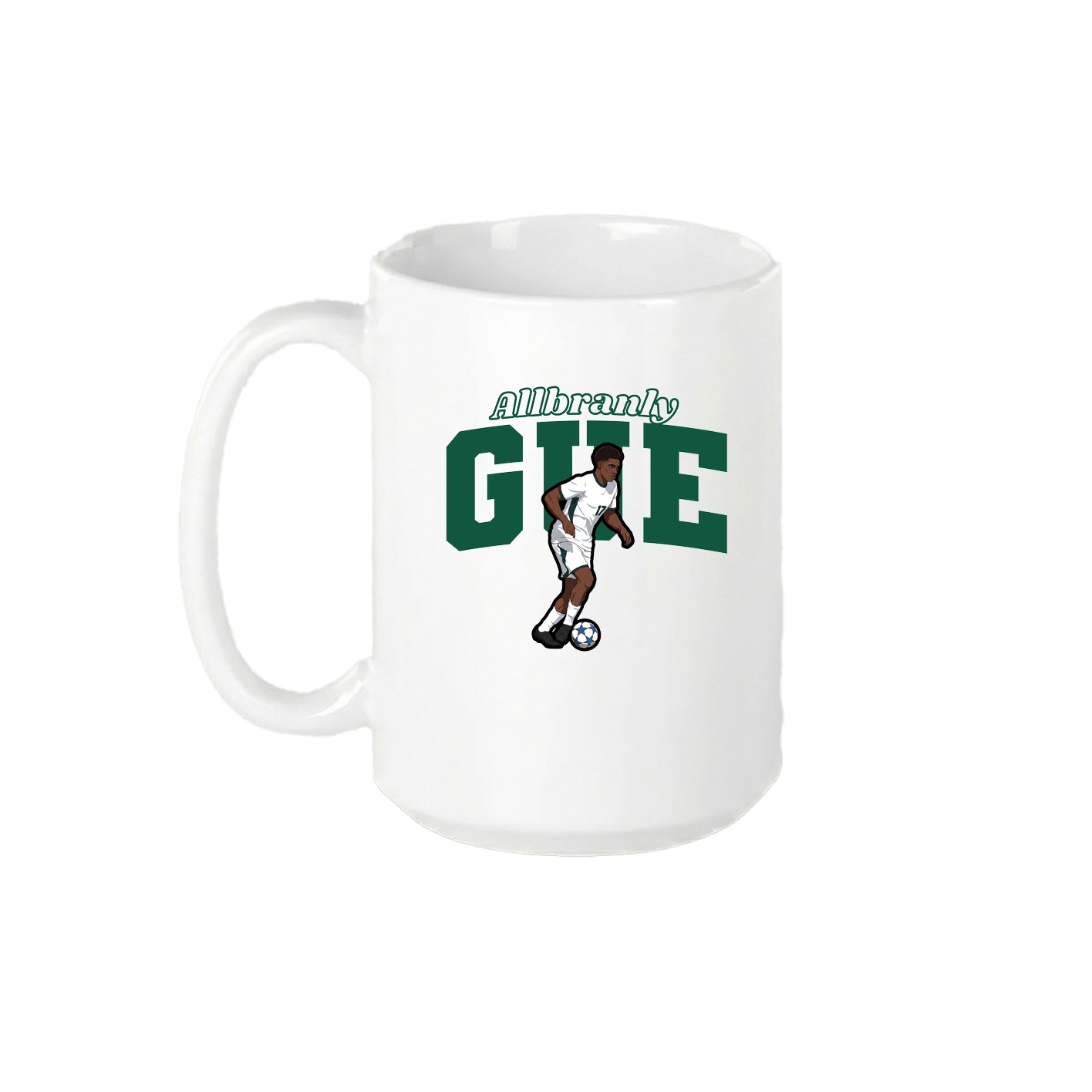 15oz Coffee Mug — Name Arch in White