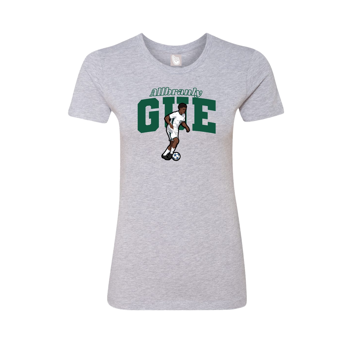 Womens Tee — Name Arch in Grey