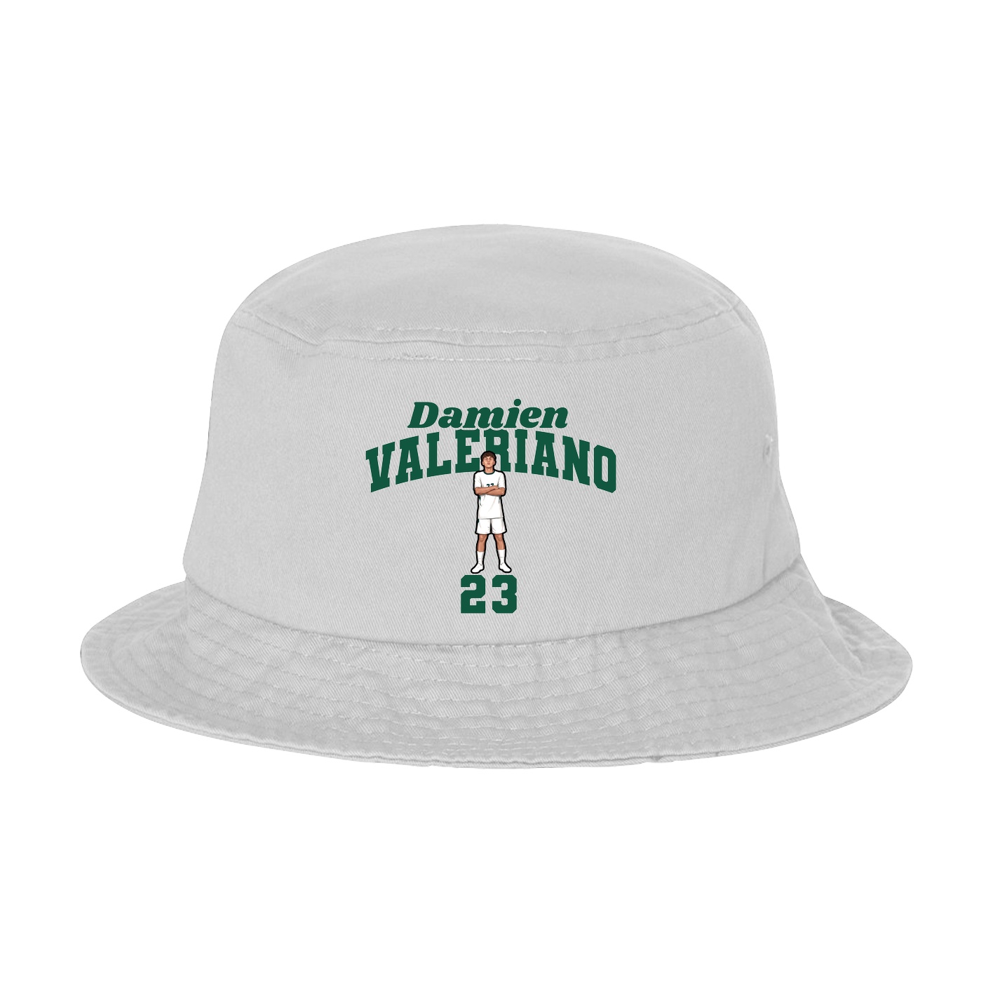 Bucket Cap — Signature Arch in White