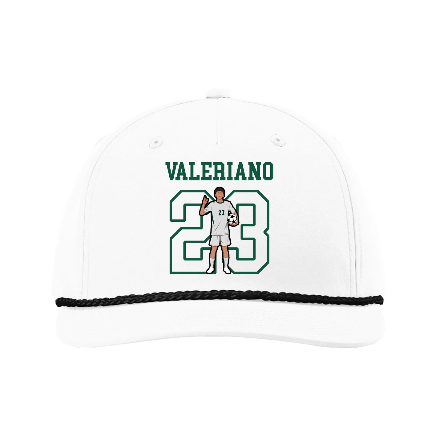 Five-Panel Classic Rope Cap — Shirsey in White