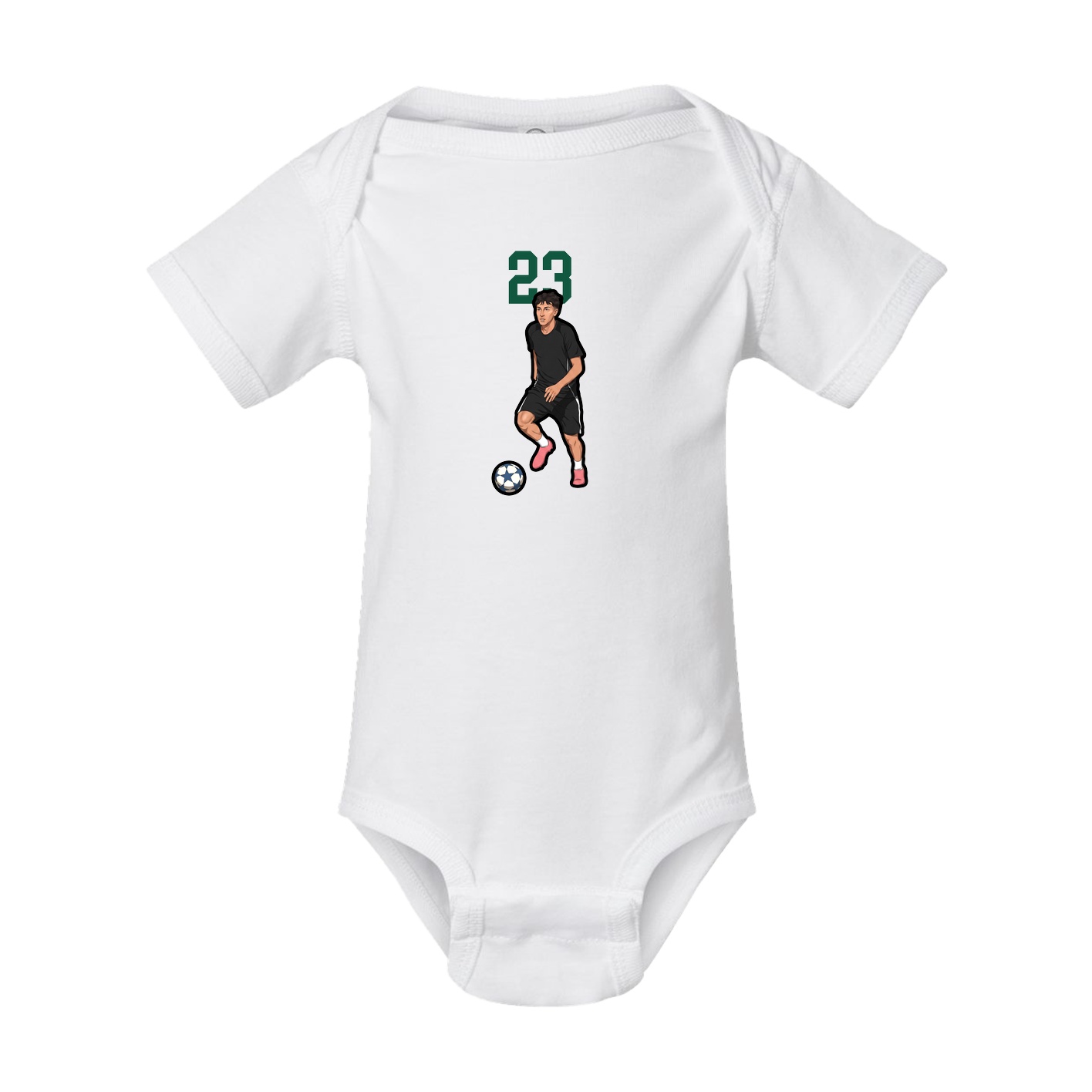 Baby Onesie — Number Top in White