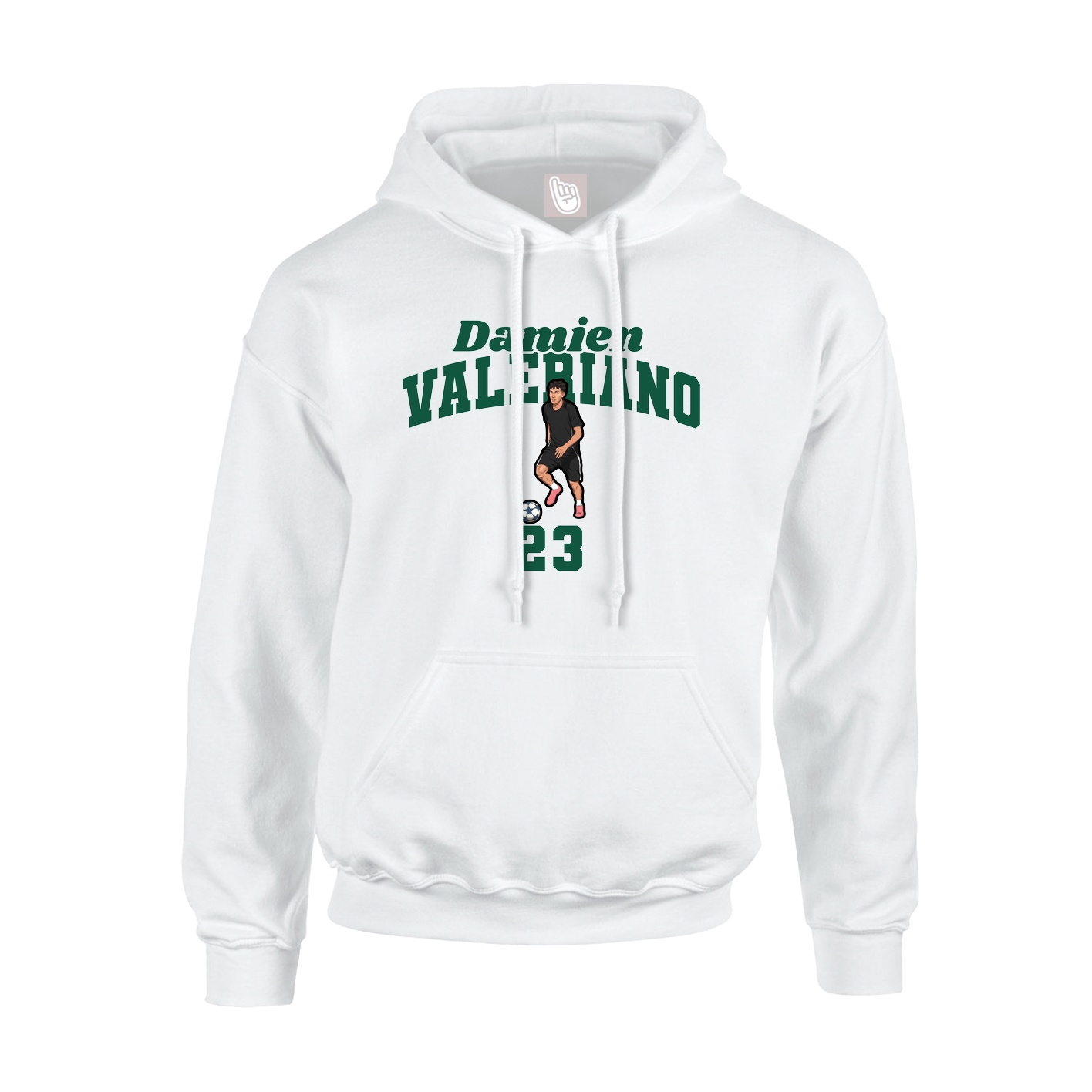 Hoodie — Signature Arch in White