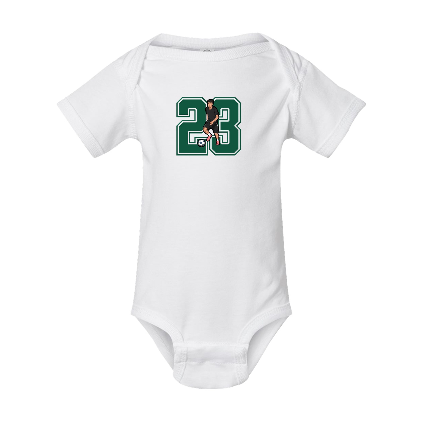 Baby Onesie — Number in White