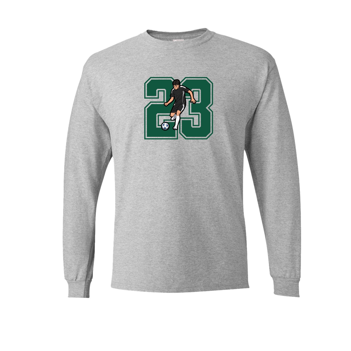 Long Sleeve Tee — Number in Grey