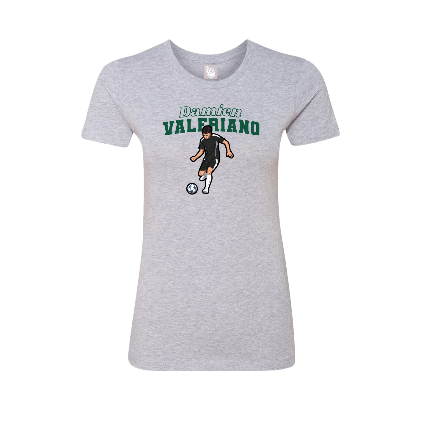 Womens Tee — Name Arch in Grey