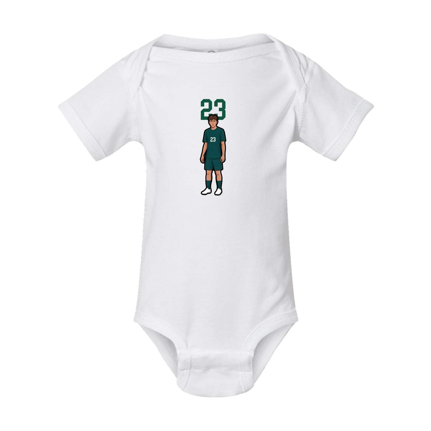 Baby Onesie — Number Top in White