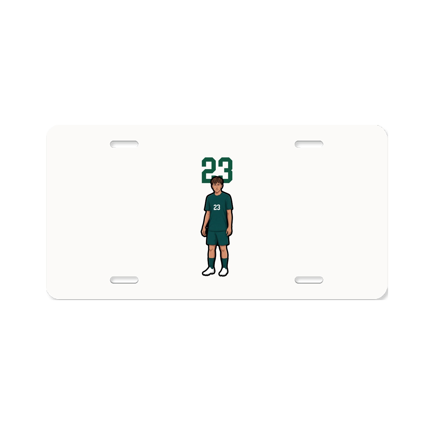 License Plate — Number Top in Classic