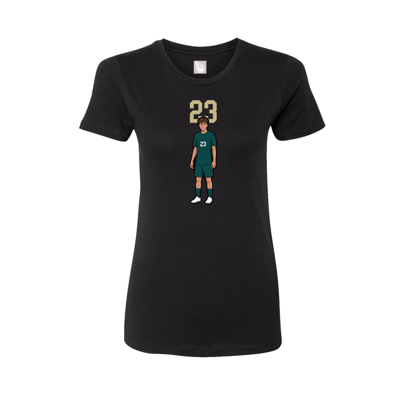 Womens Tee — Number Top in Black