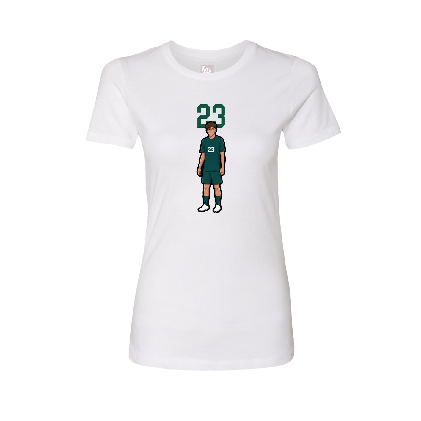 Womens Tee — Number Top in White