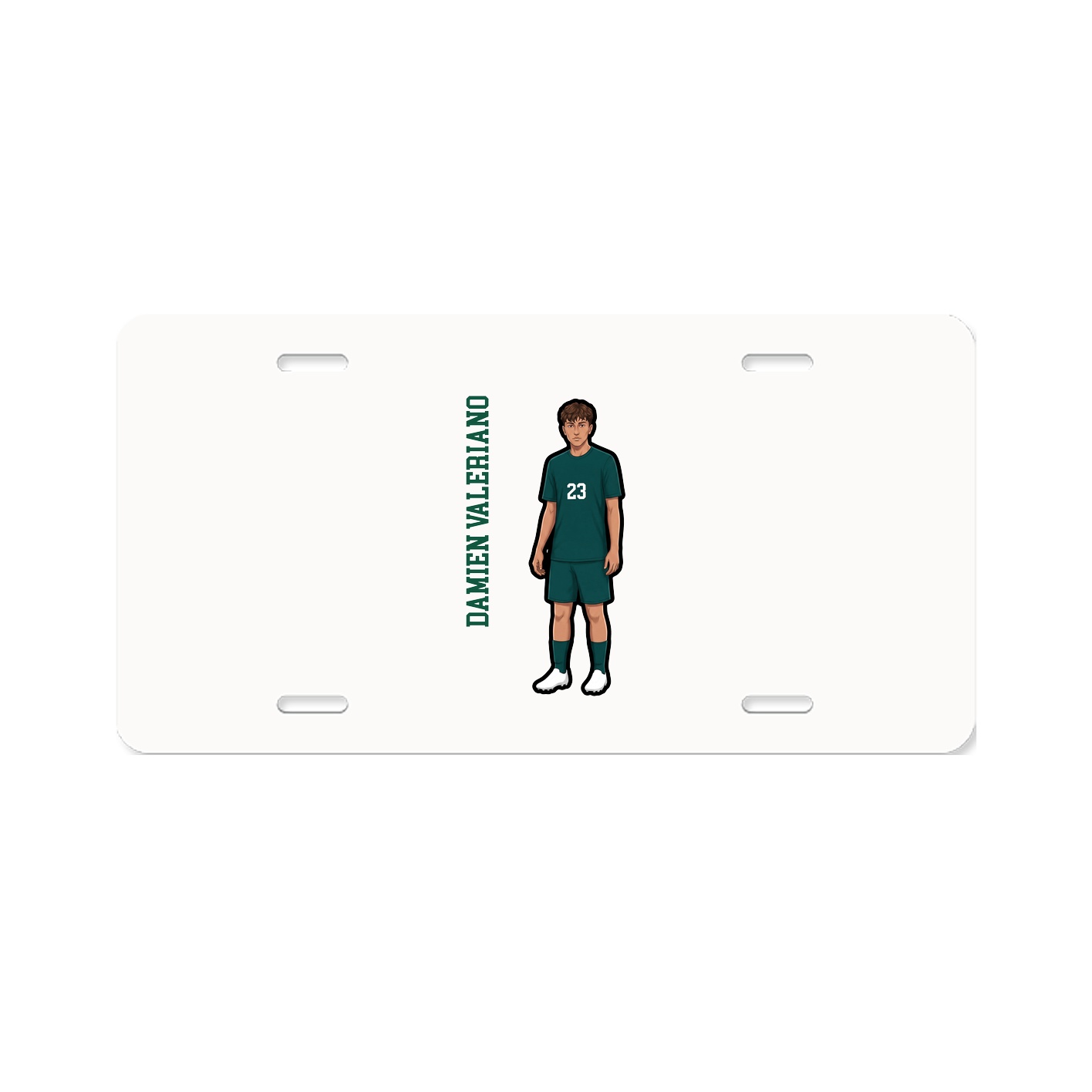 License Plate — Name Vertical in Classic