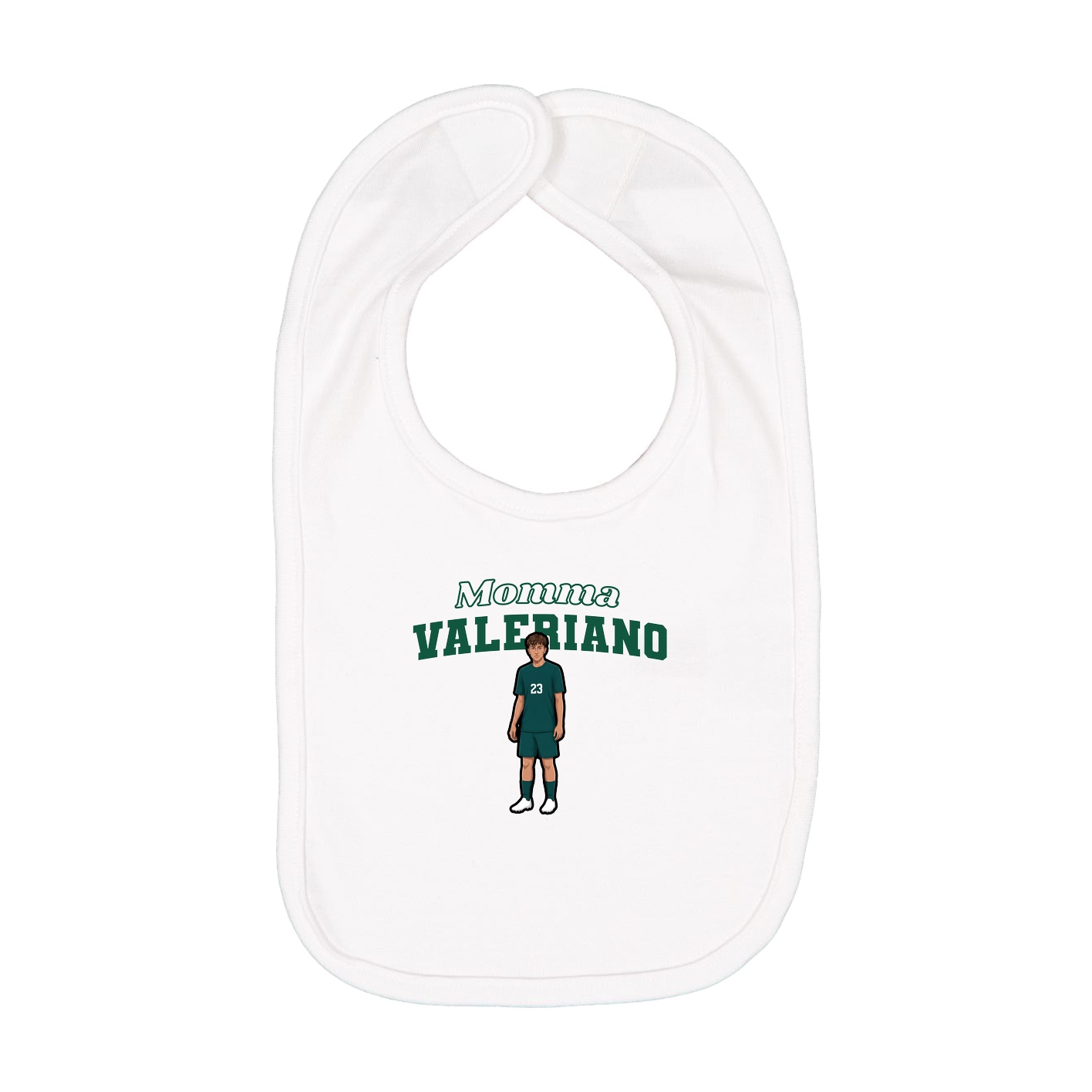 Infant Bib — Mothers Day Block in White
