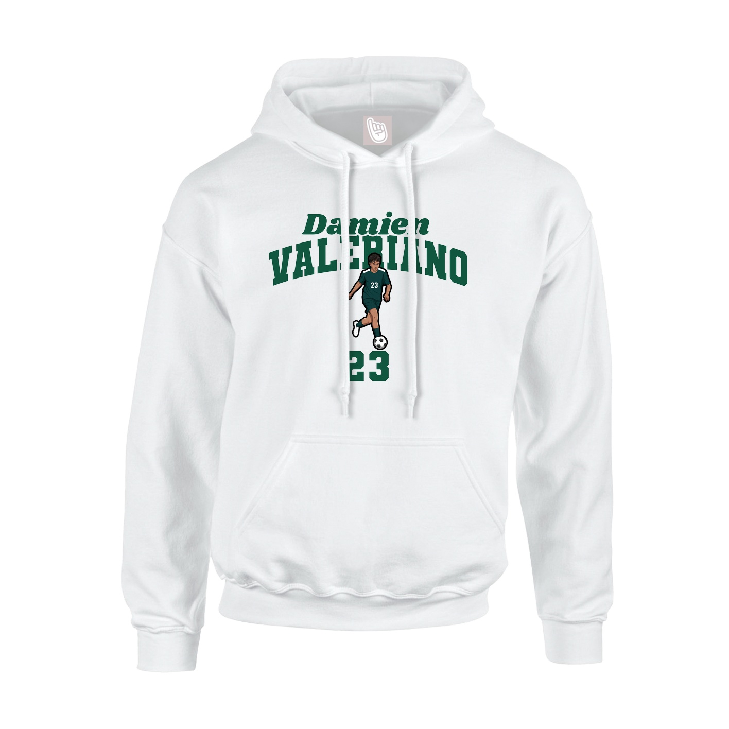 Hoodie — Signature Arch in White