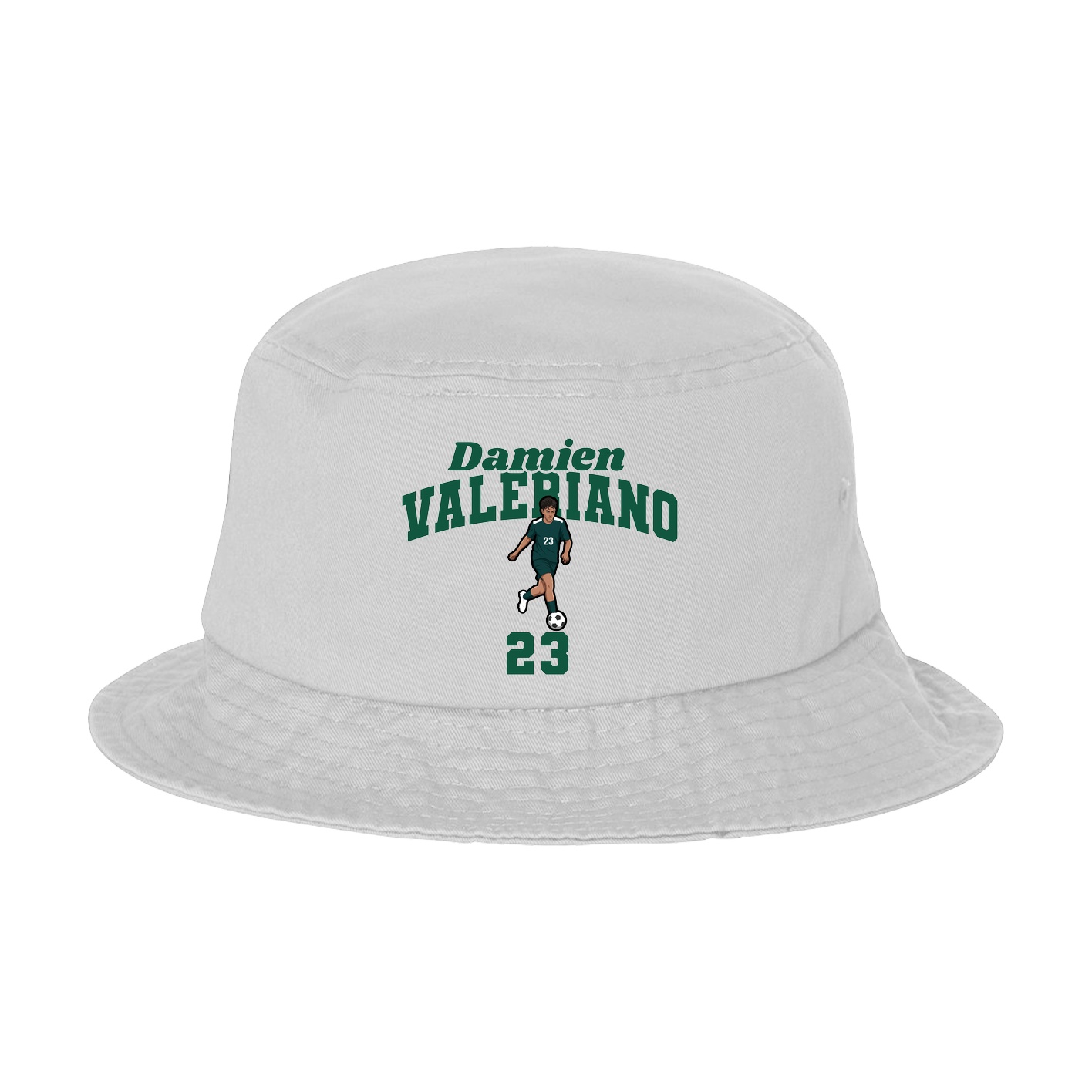 Bucket Cap — Signature Arch in White