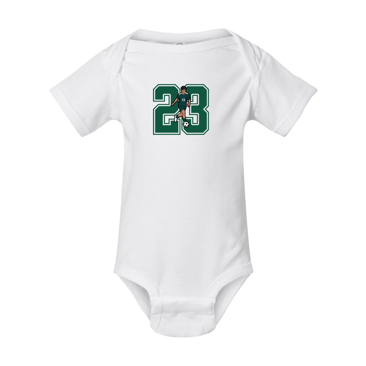 Baby Onesie — Number in White