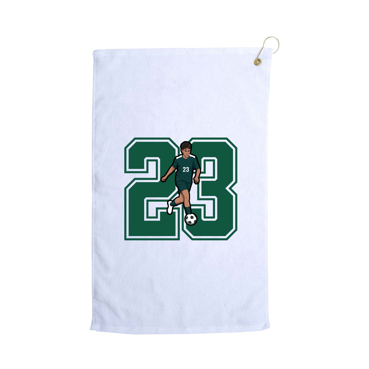 Golf Towel — Number in White