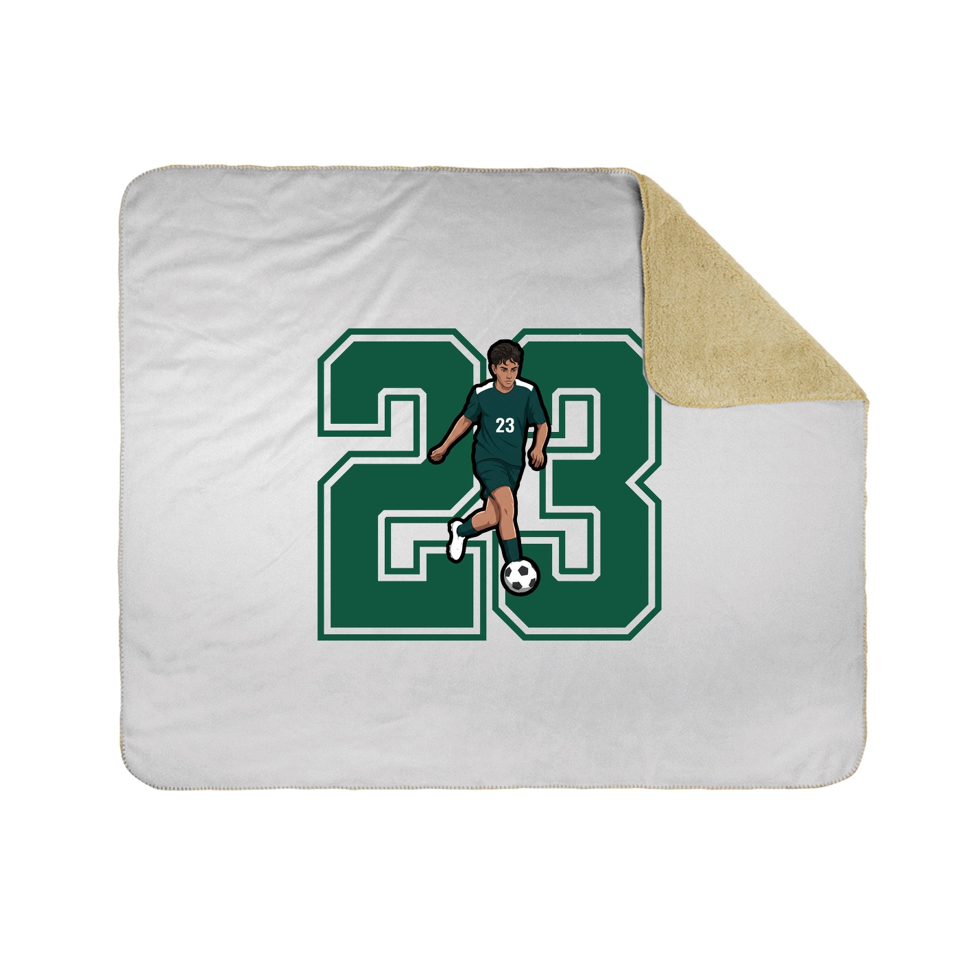 Throw Blanket — Number in White
