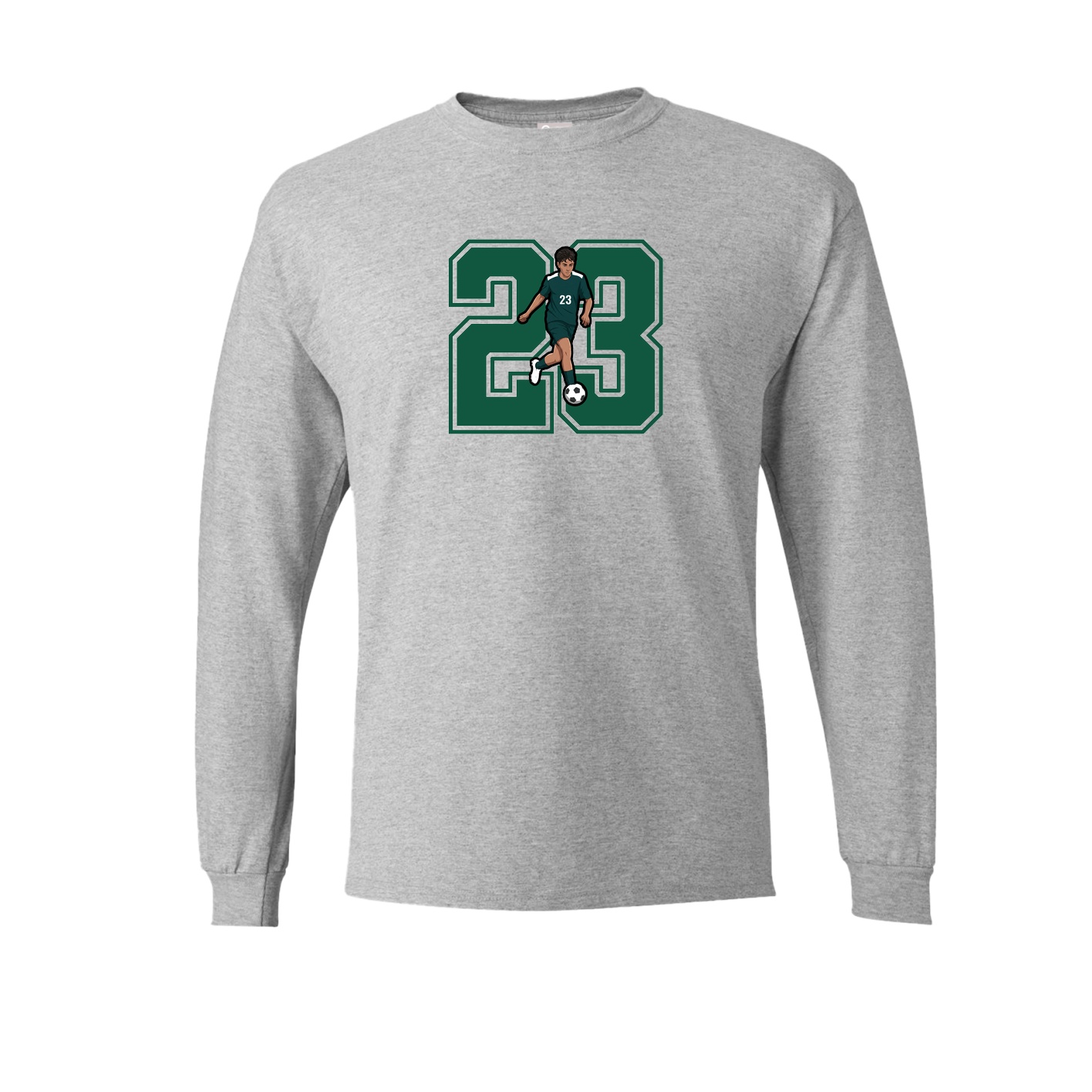 Long Sleeve Tee — Number in Grey